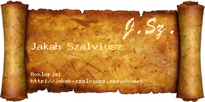 Jakab Szalviusz névjegykártya